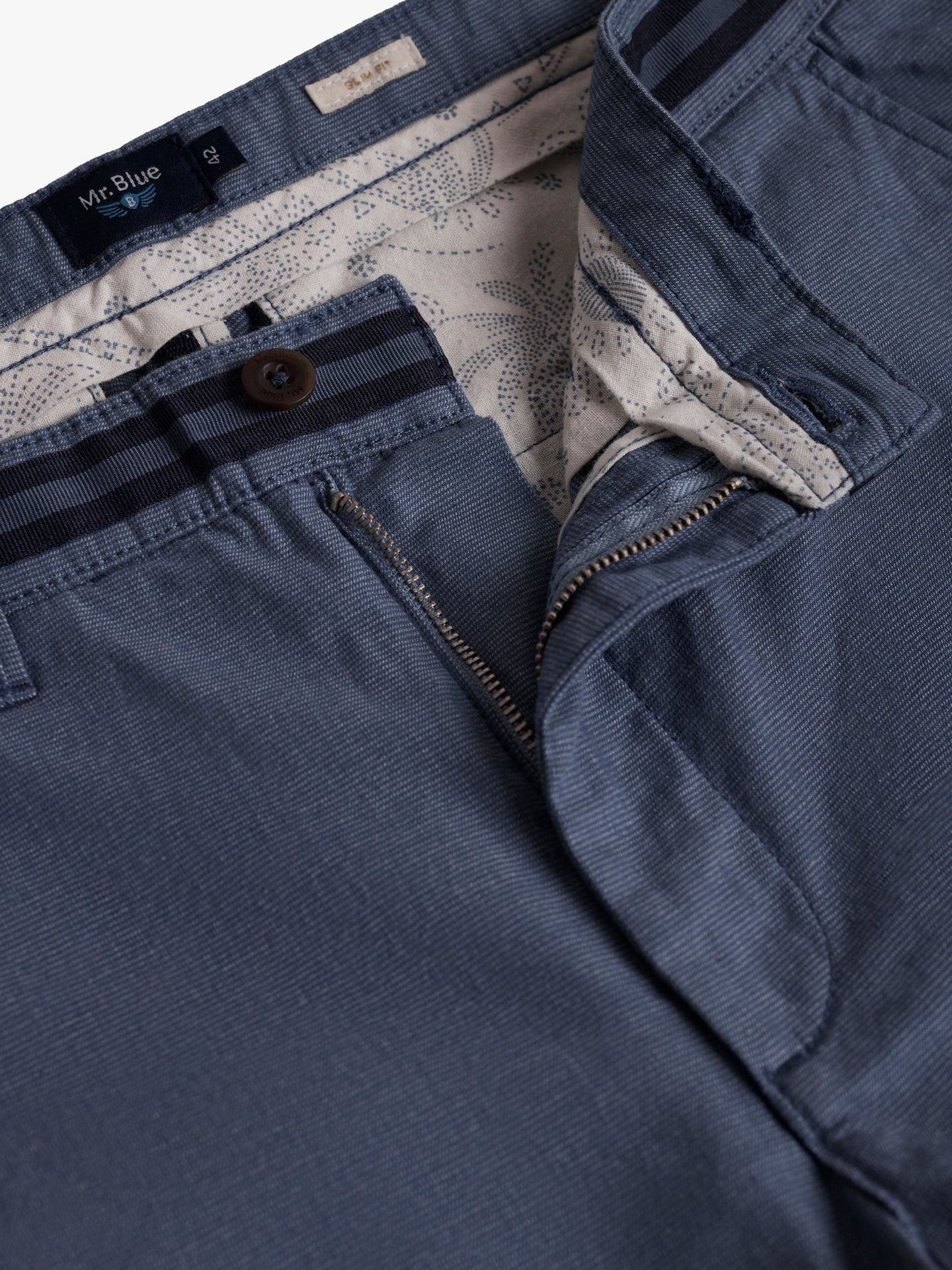 Calças Chinos Slim Fit Azuis Mr. Blue