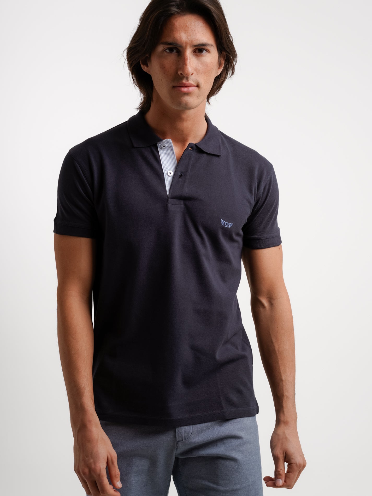 Polo Regular Fit Piquet Azul Mr. Blue