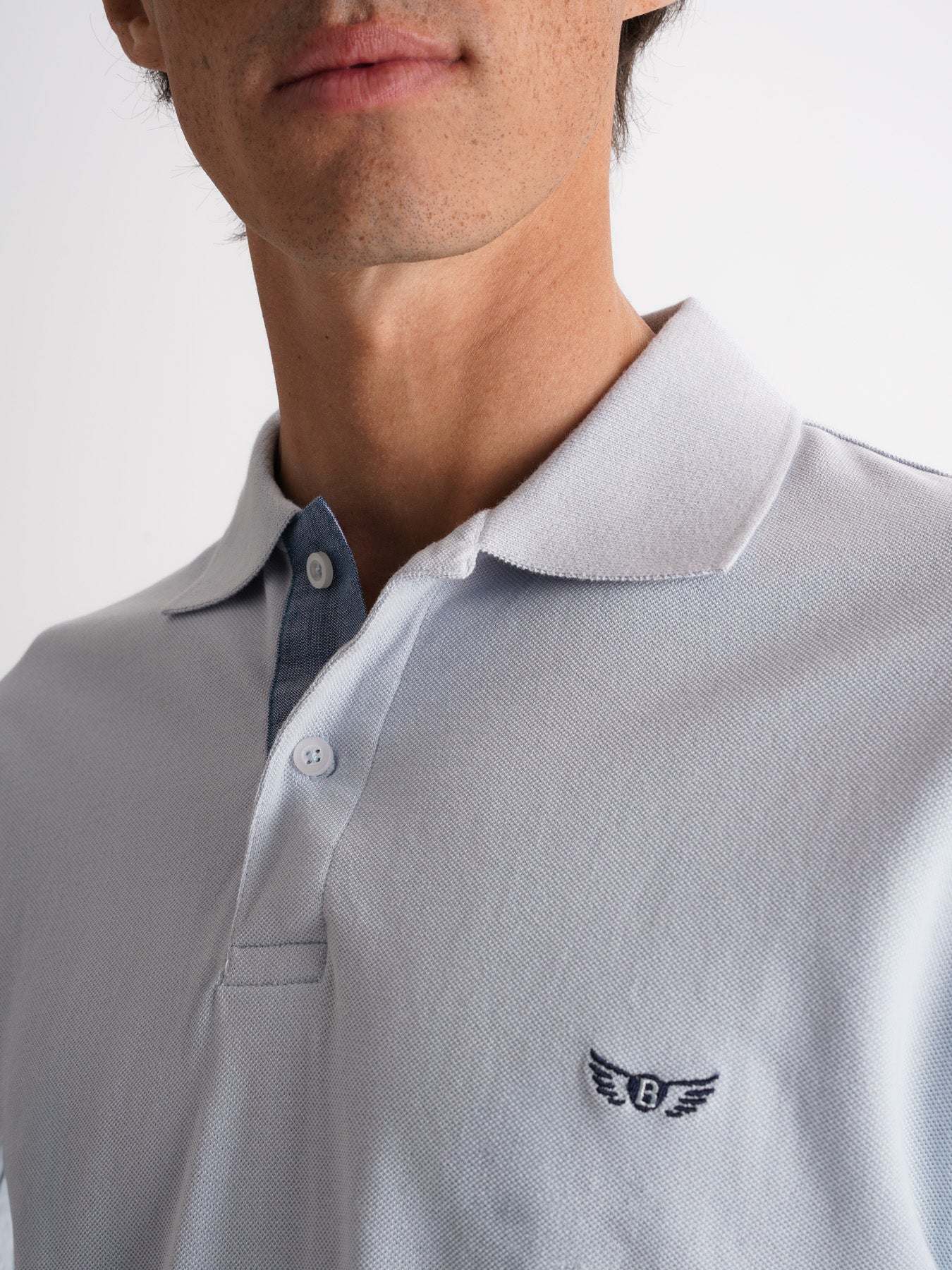 Polo Regular Fit Piquet Azul Mr. Blue