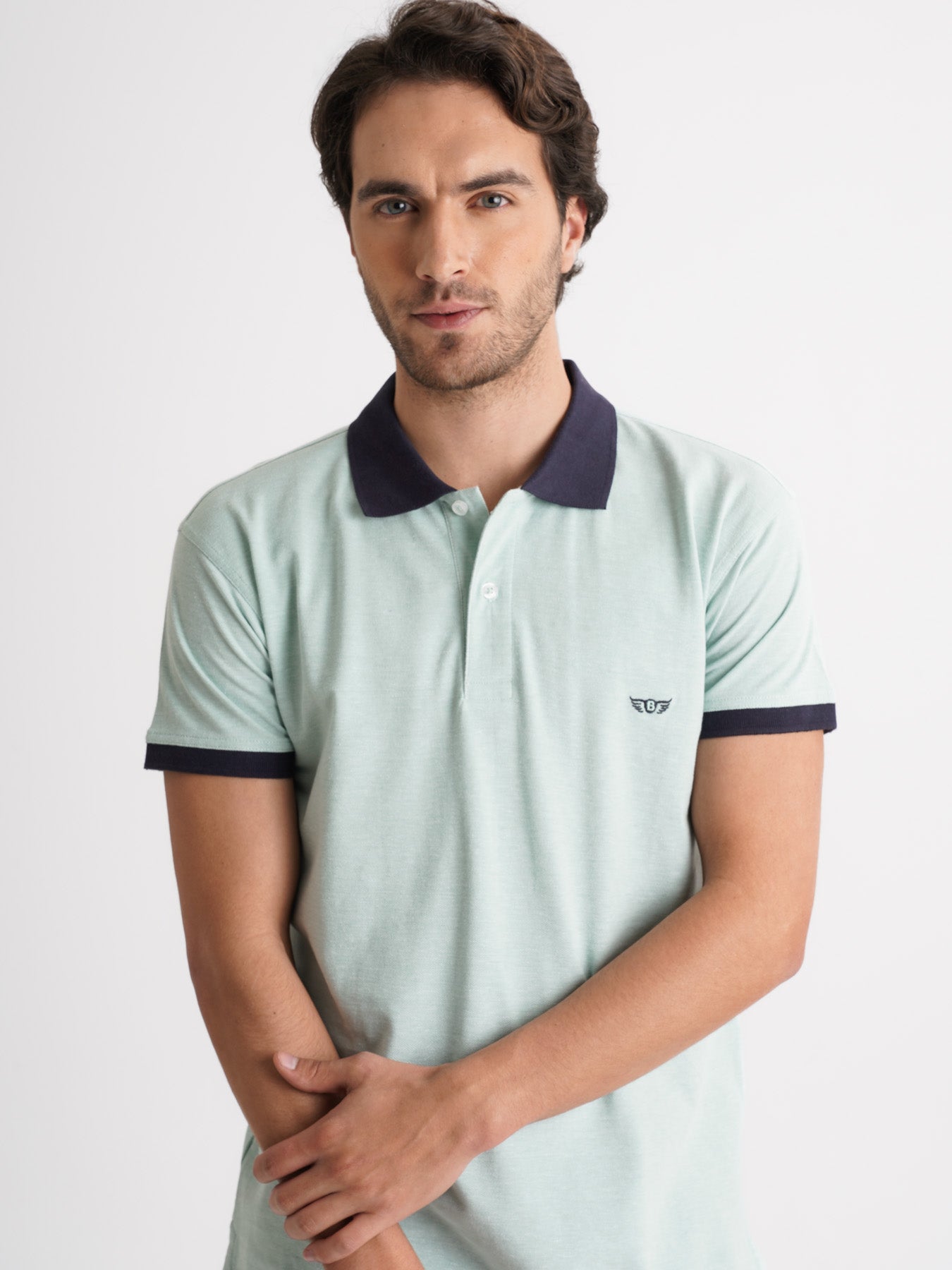 Polo Regular Fit Piquet Azul Mr. Blue