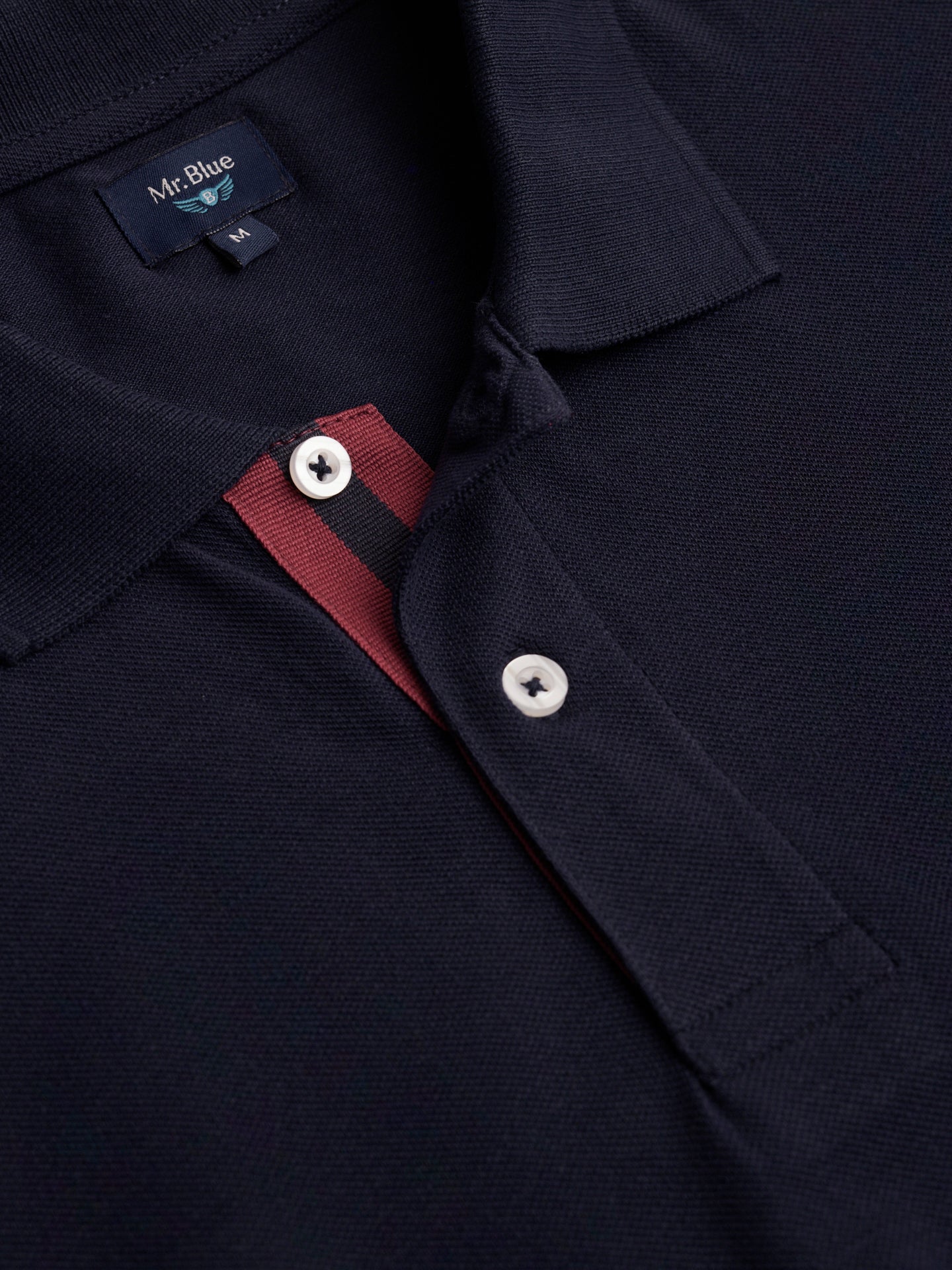 Polo Regular Fit Piquet Azul Mr. Blue