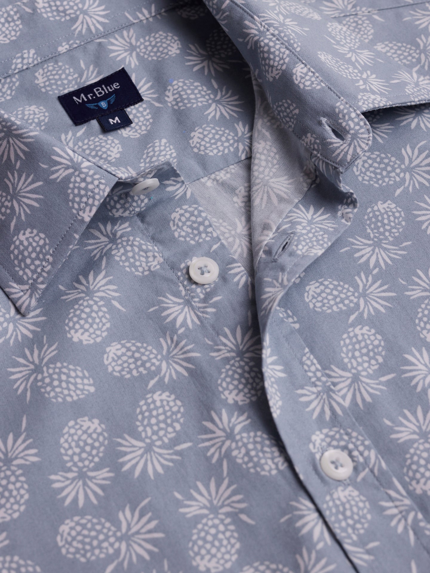 Camisa Regular Fit Popeline Azul Mr. Blue