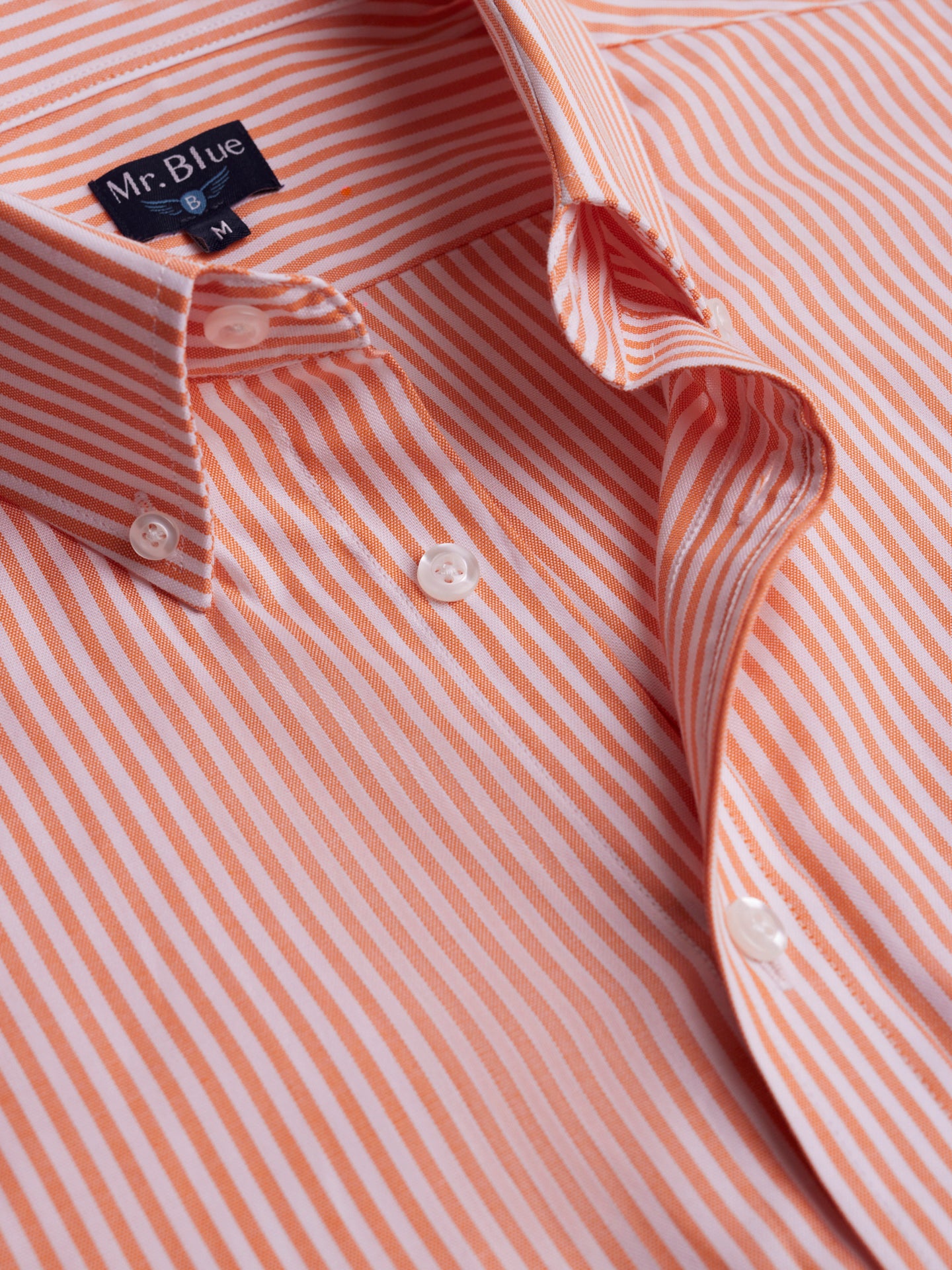 Camisa Regular Fit Oxford Laranja Mr. Blue