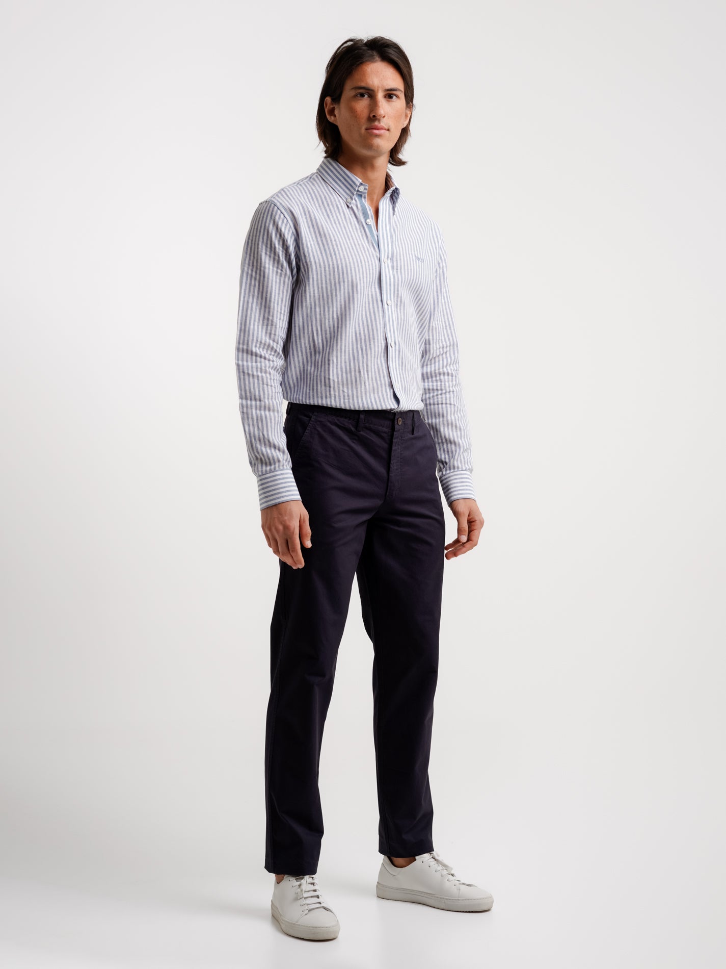 Calças Chinos Regular Fit Twill Azuis Mr. Blue