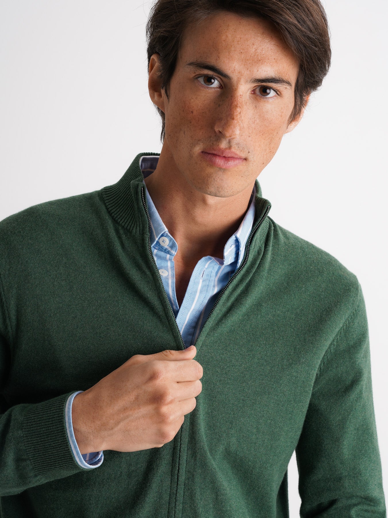 Pullover Caxemira Fino Verde Mr. Blue