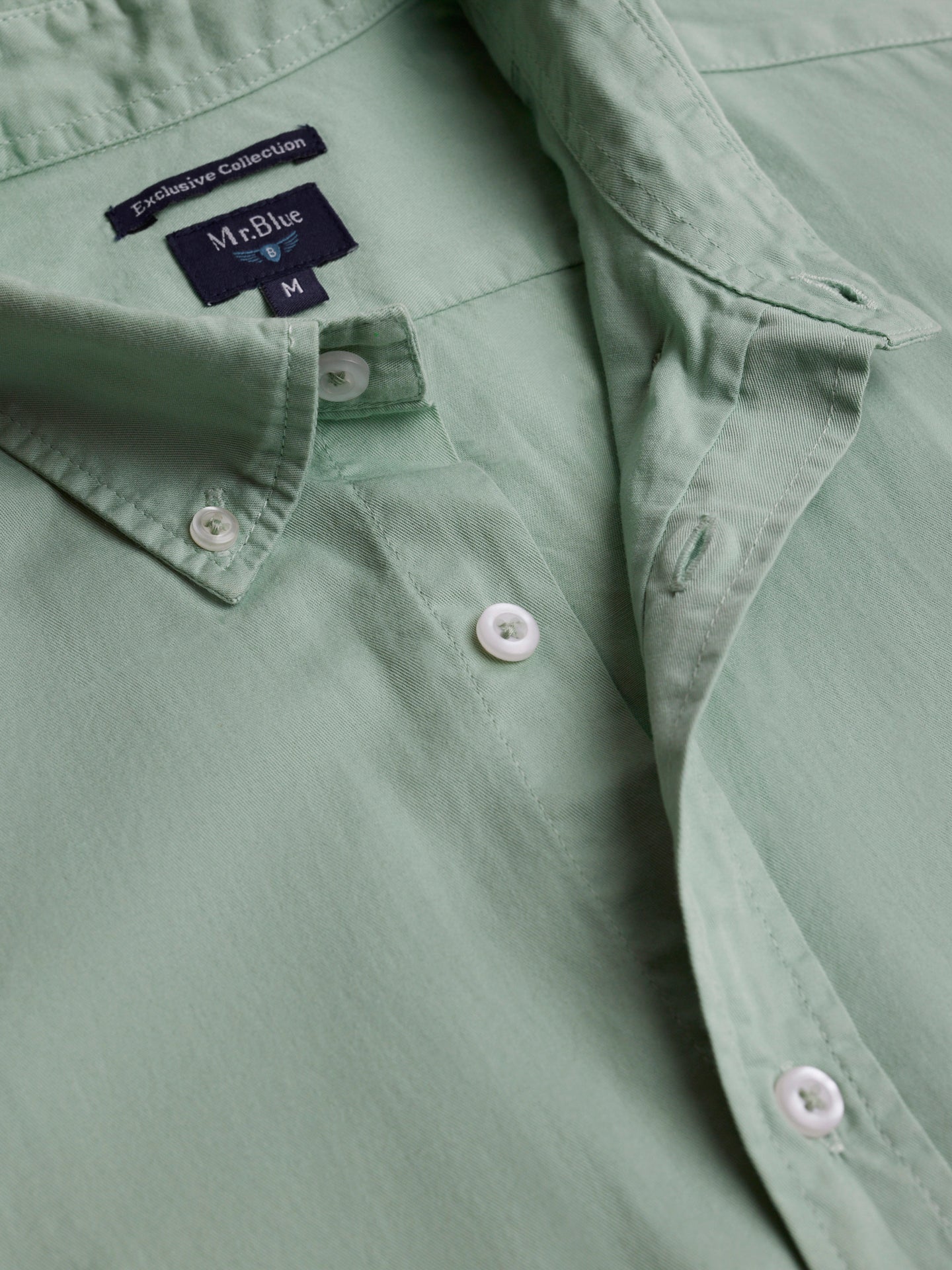Camisa Regular Fit Popeline Verde Mr. Blue
