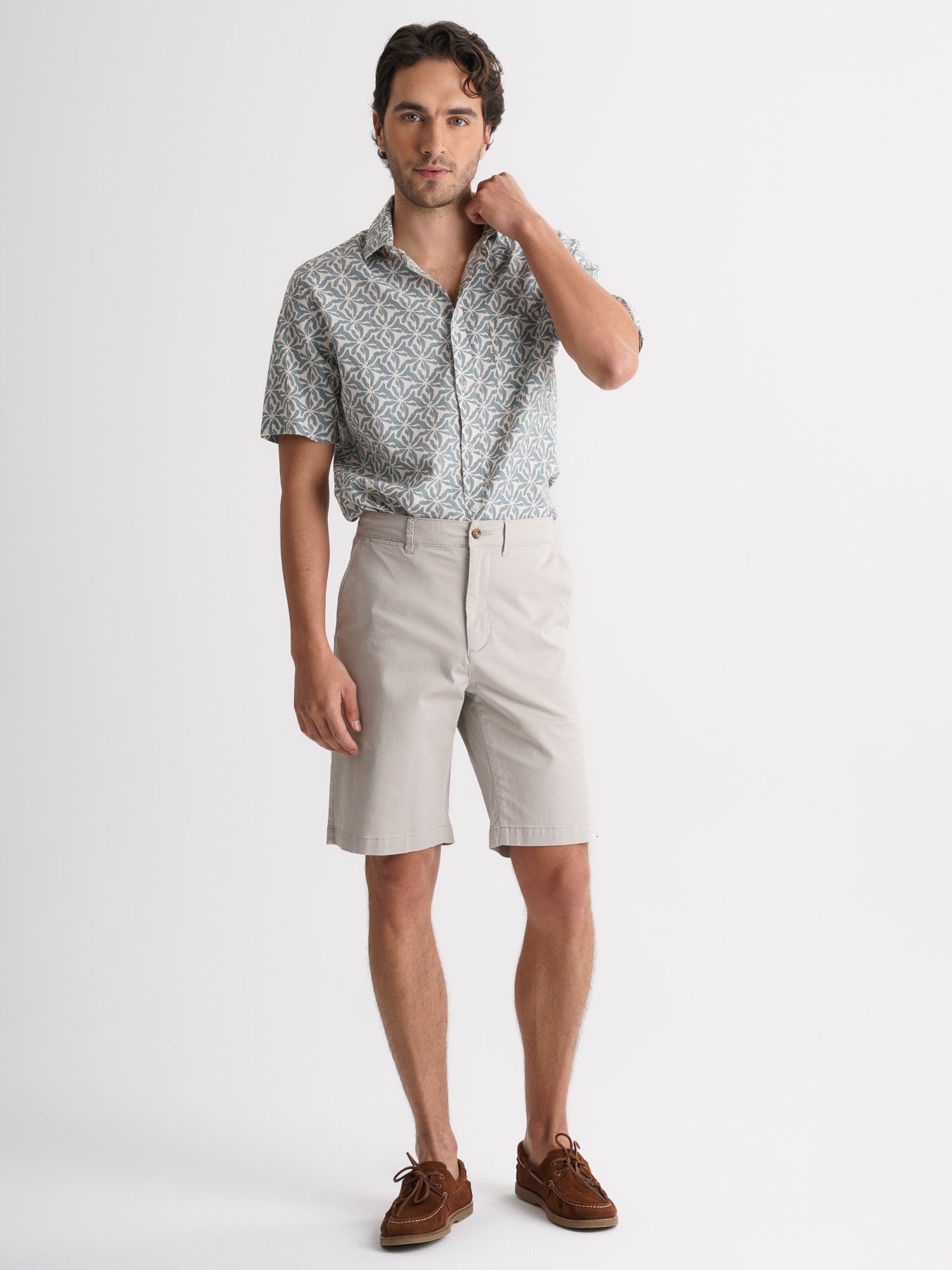 Calções Regular Fit Brancos Mr. Blue