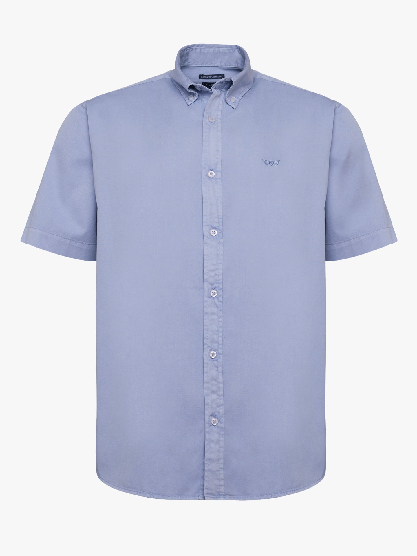 Camisa Regular Fit Twill Azul Mr. Blue