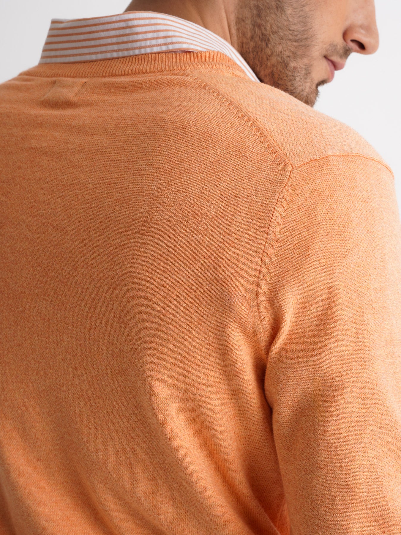 Pullover Caxemira Fino Laranja Mr. Blue
