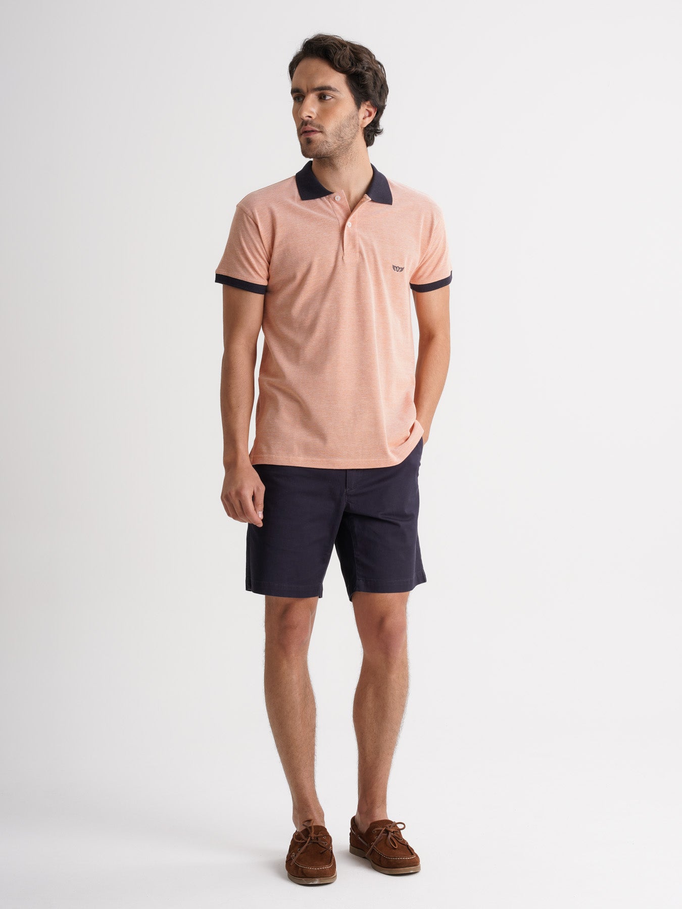 Polo Regular Fit Piquet Laranja Mr. Blue