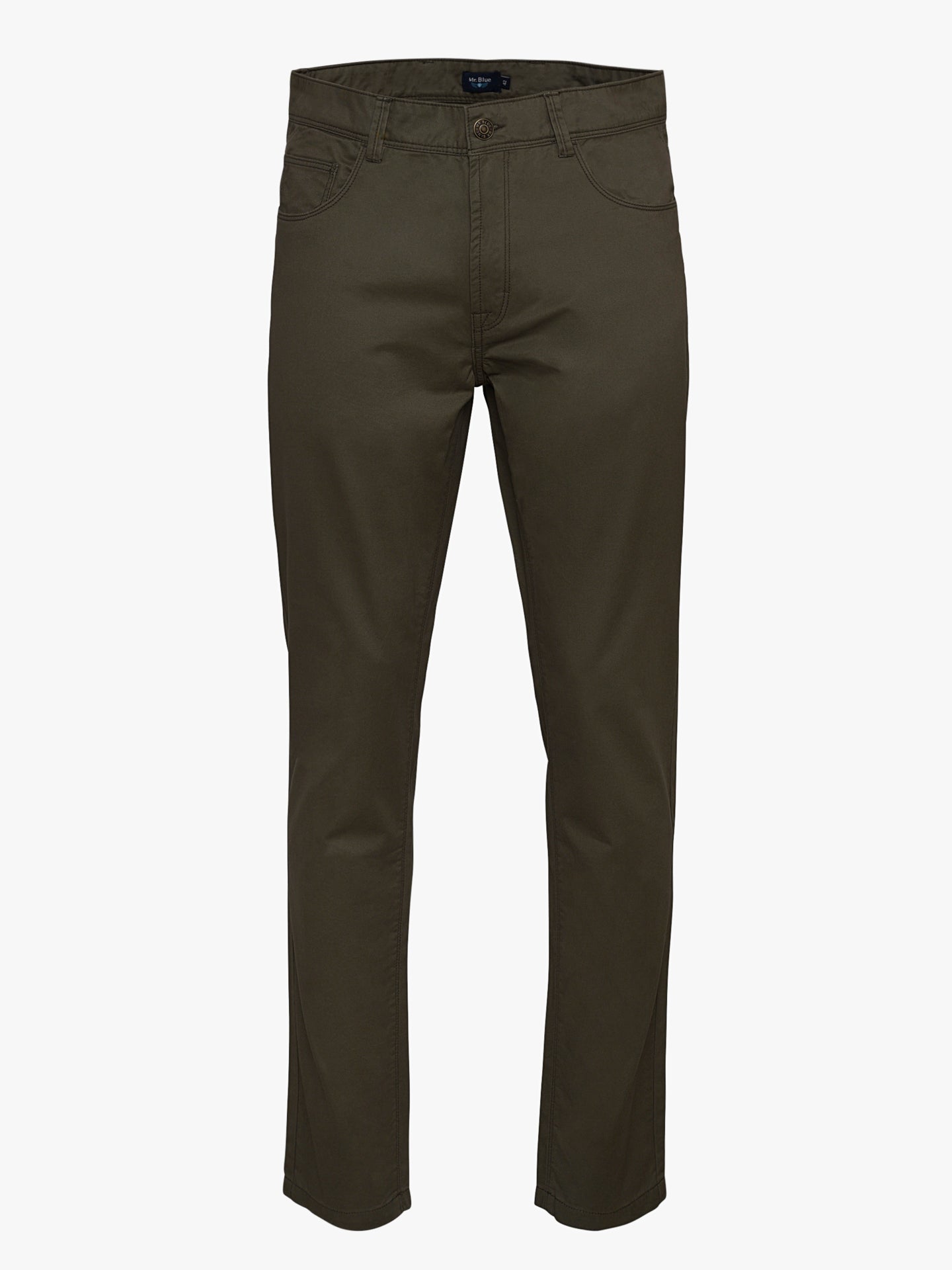 Calças Chinos Slim Fit Twill Verdes Mr. Blue