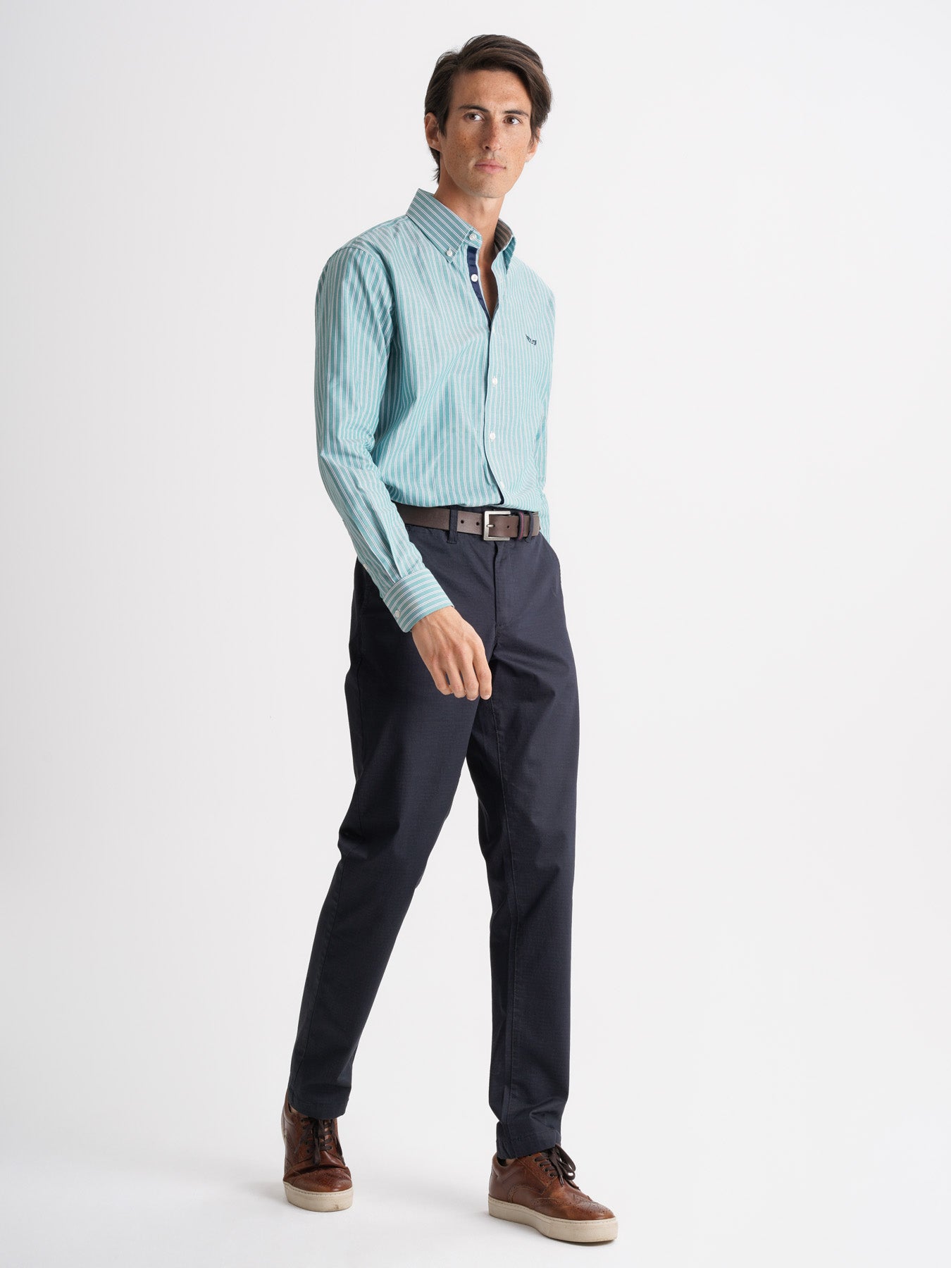 Camisa Regular Fit Oxford Azul Mr. Blue