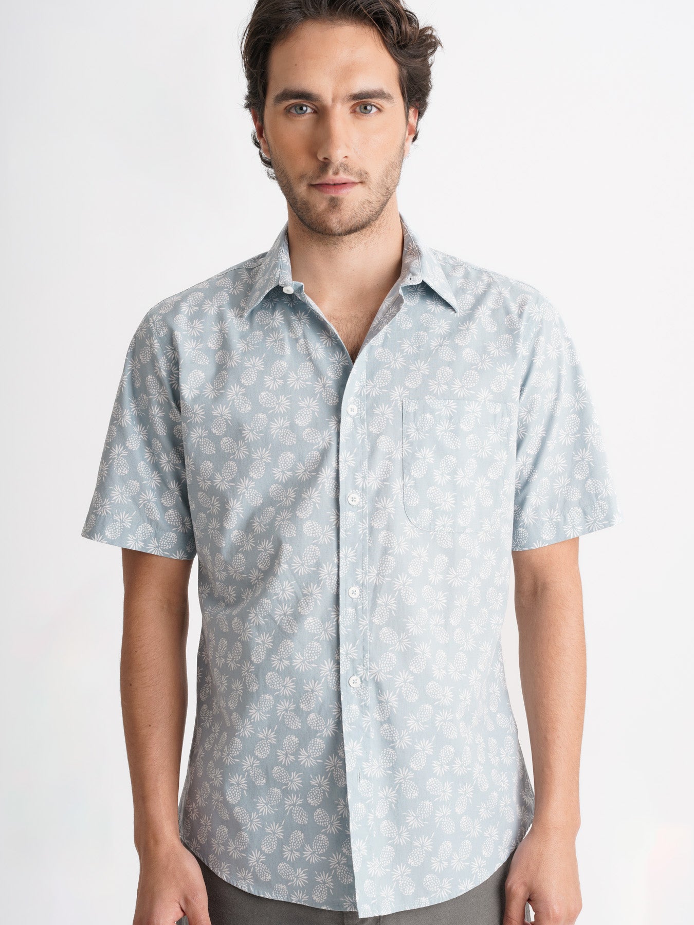 Camisa Regular Fit Popeline Azul Mr. Blue