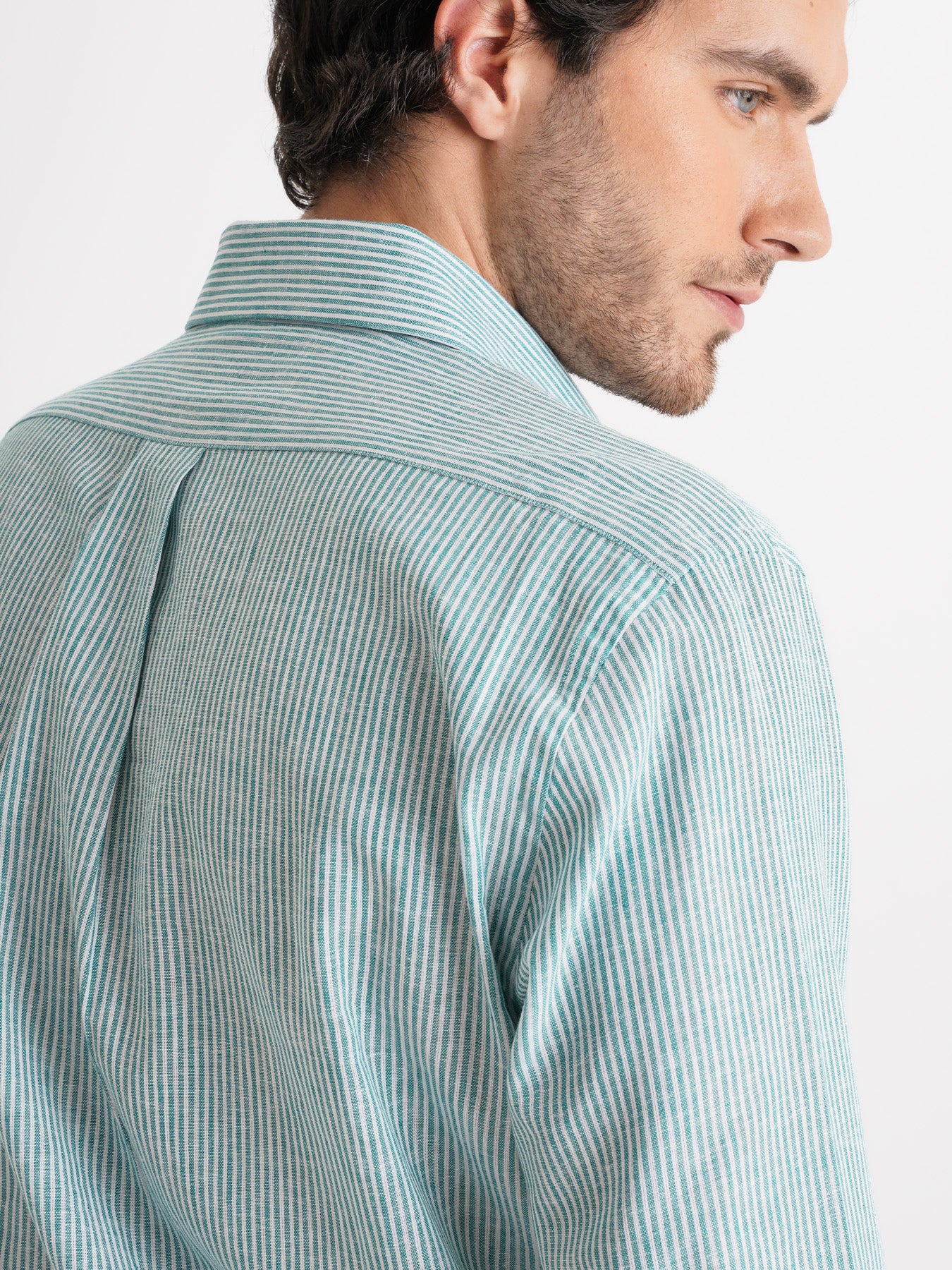 Camisa Regular Fit Linho Verde Mr. Blue