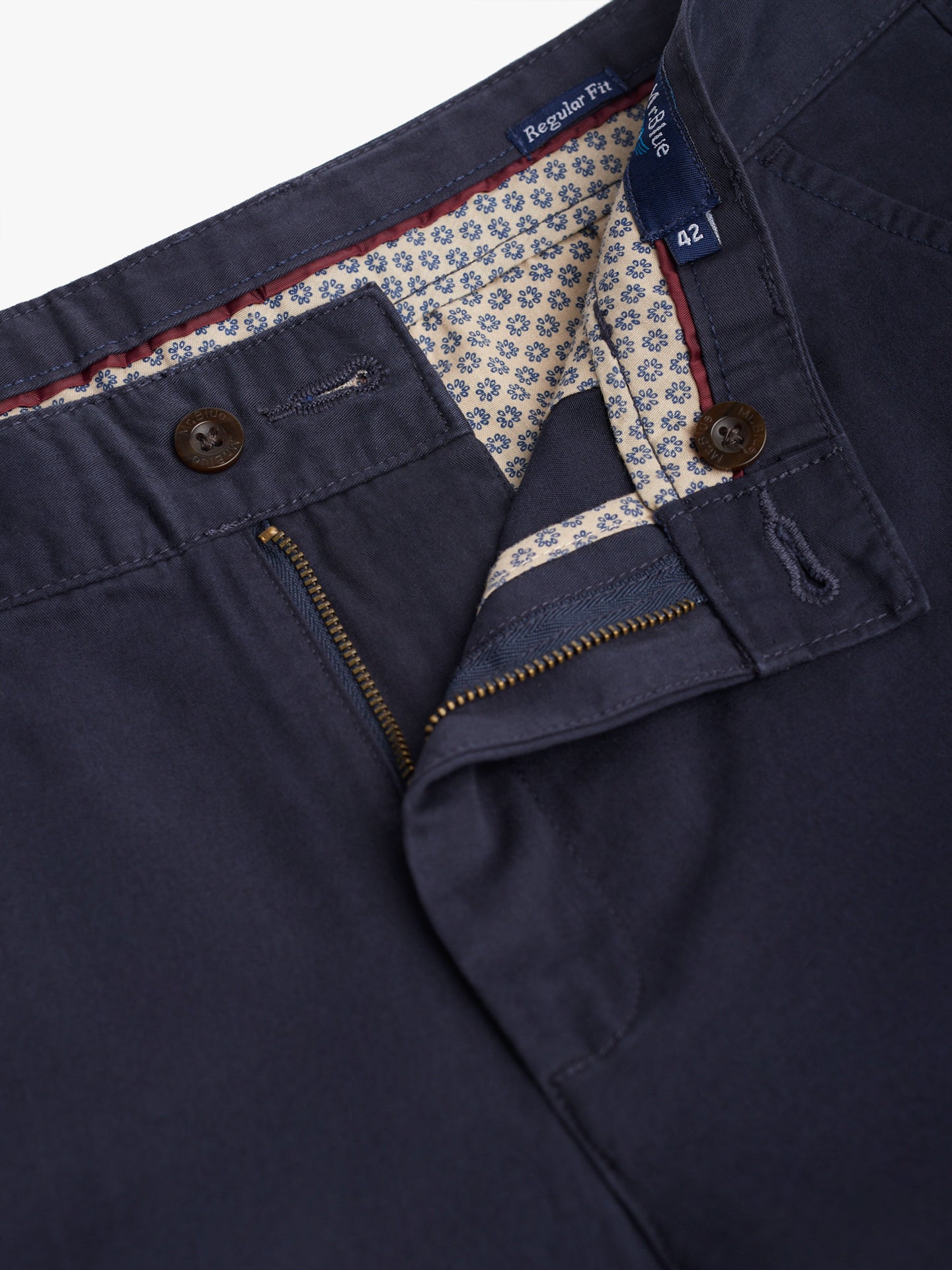 Calças Chinos Regular Fit Twill Azuis Mr. Blue