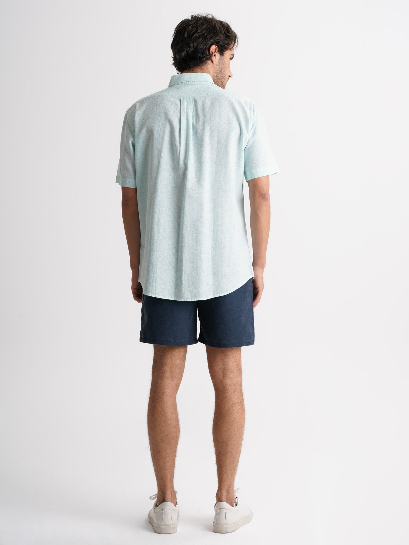 Camisa Regular Fit Linho Verde Mr. Blue