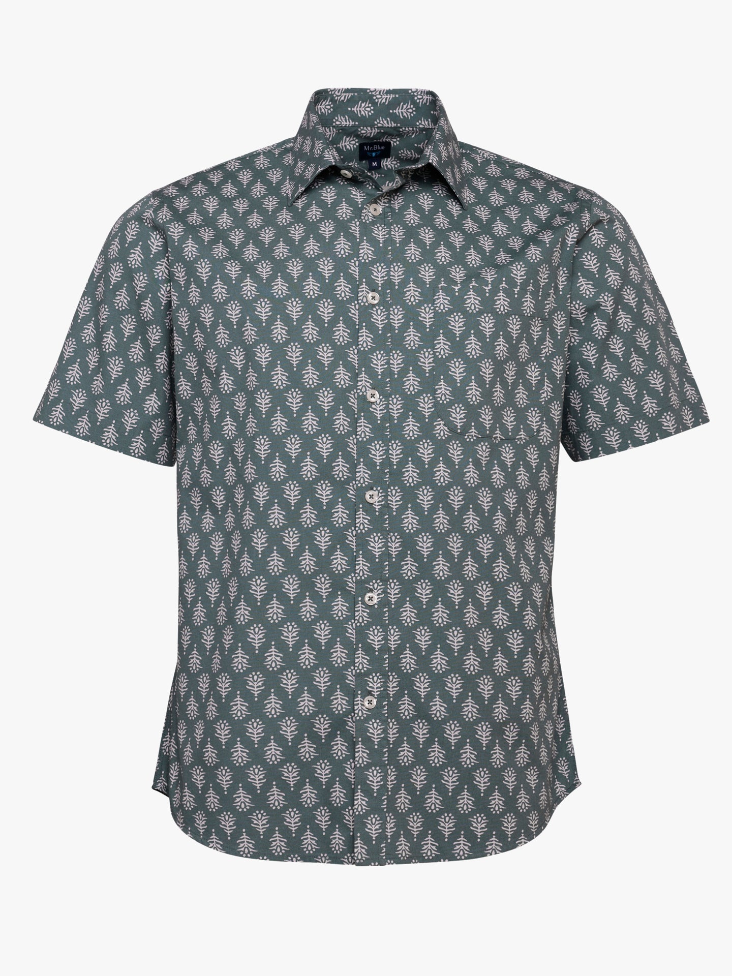 Camisa Regular Fit Popeline Verde Mr. Blue