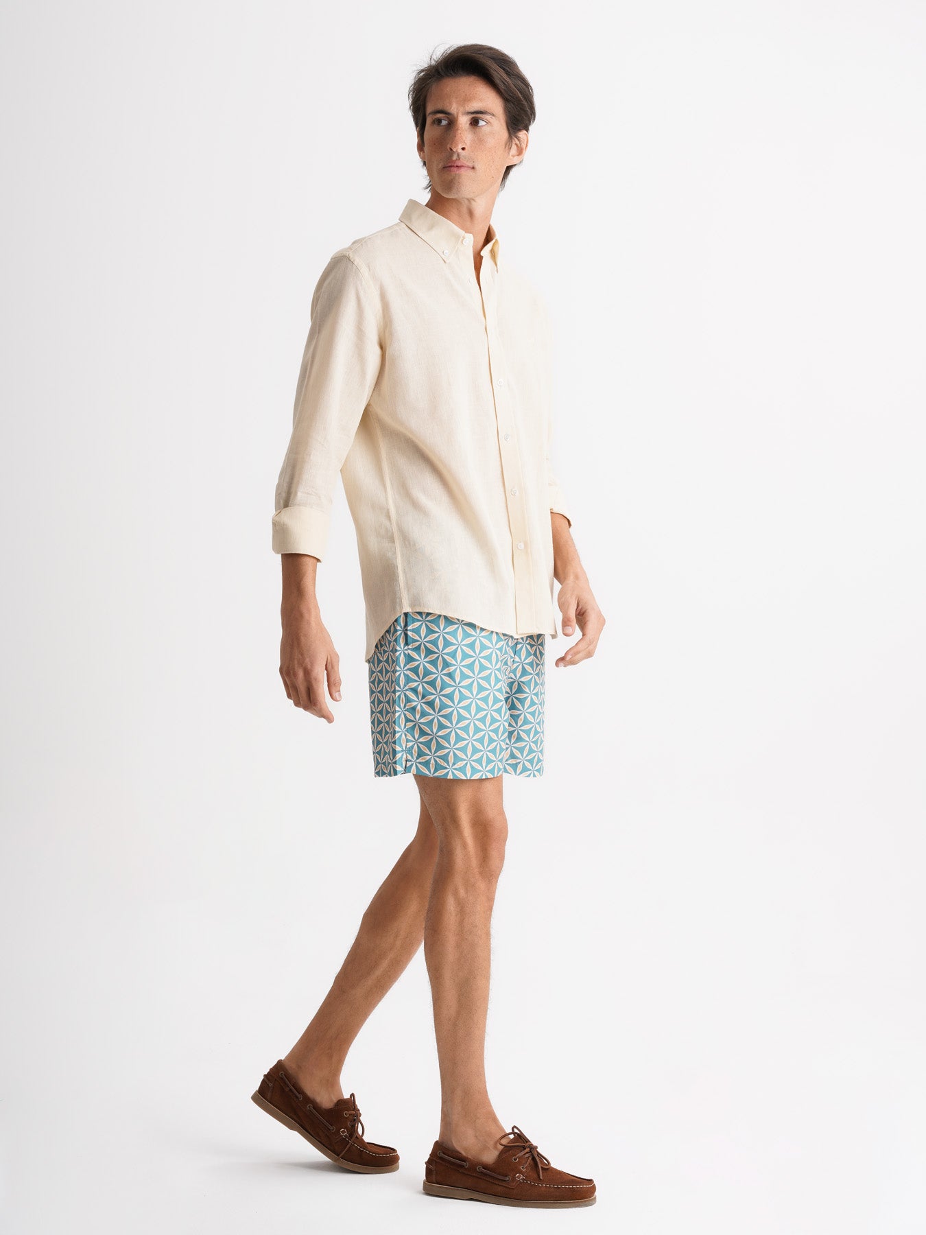 Camisa Regular Fit Linho Amarela Mr. Blue