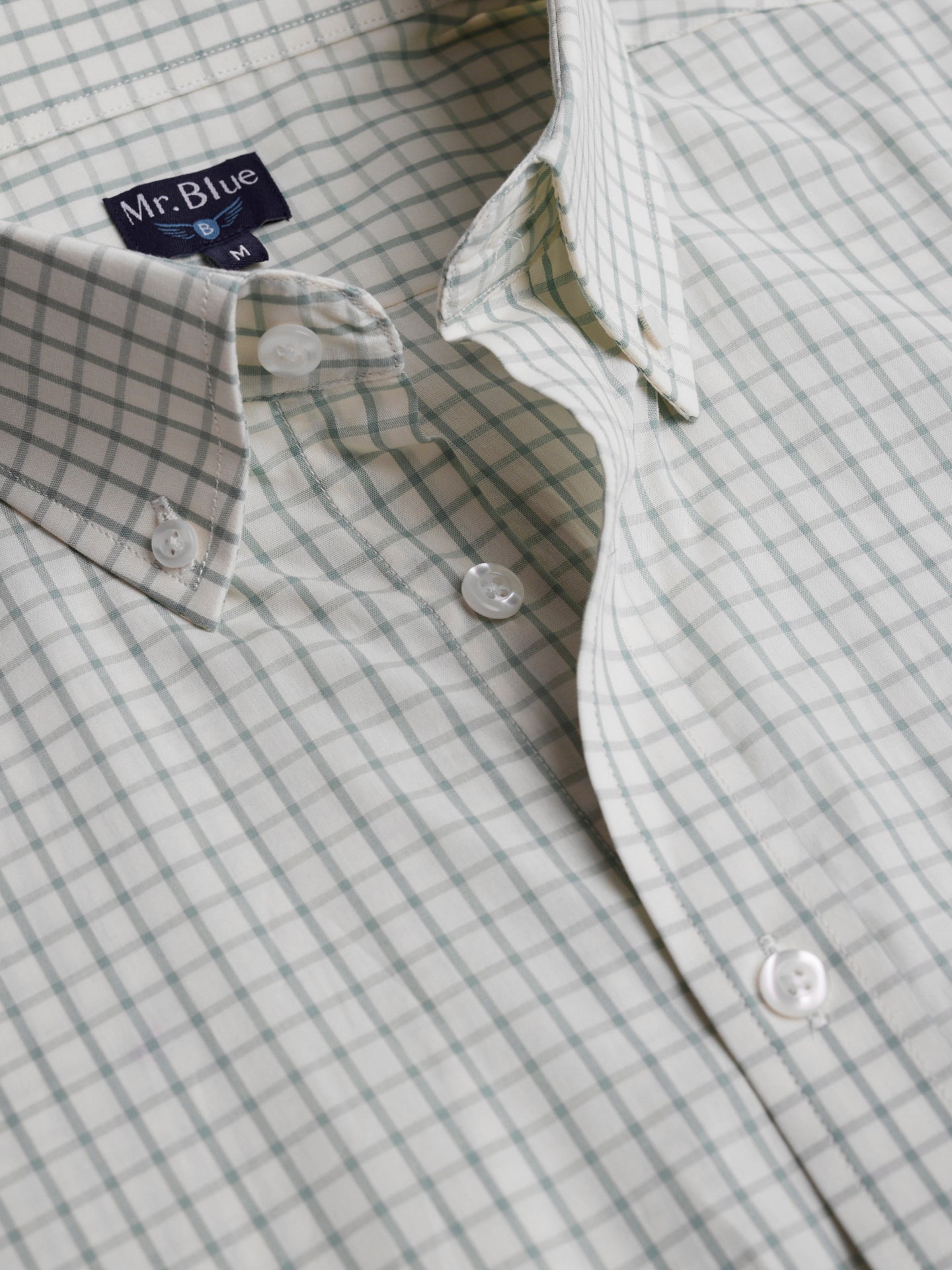 Camisa Regular Fit Fil-a-Fil Verde Mr. Blue