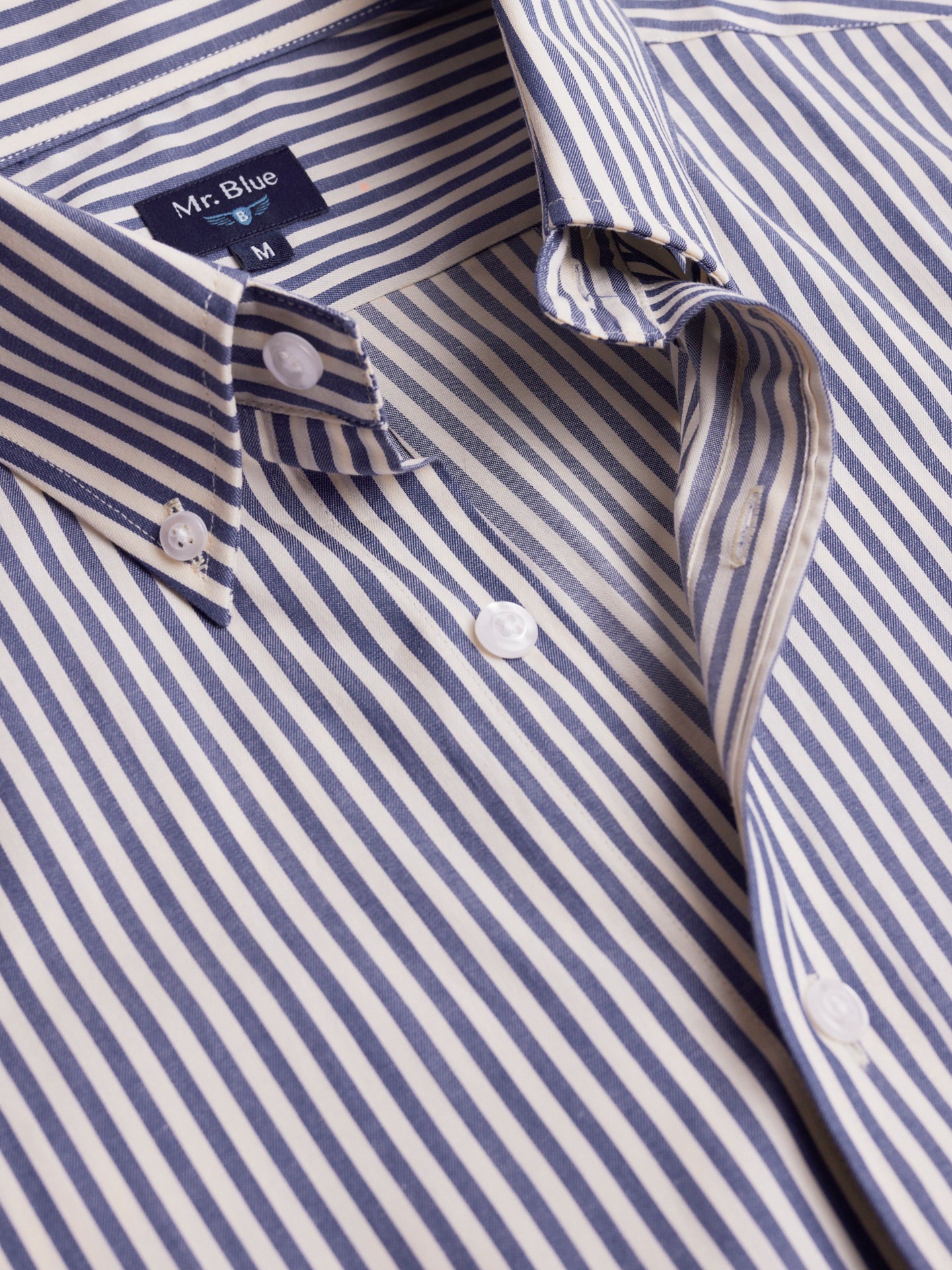 Camisa Regular Fit Twill Azul Mr. Blue
