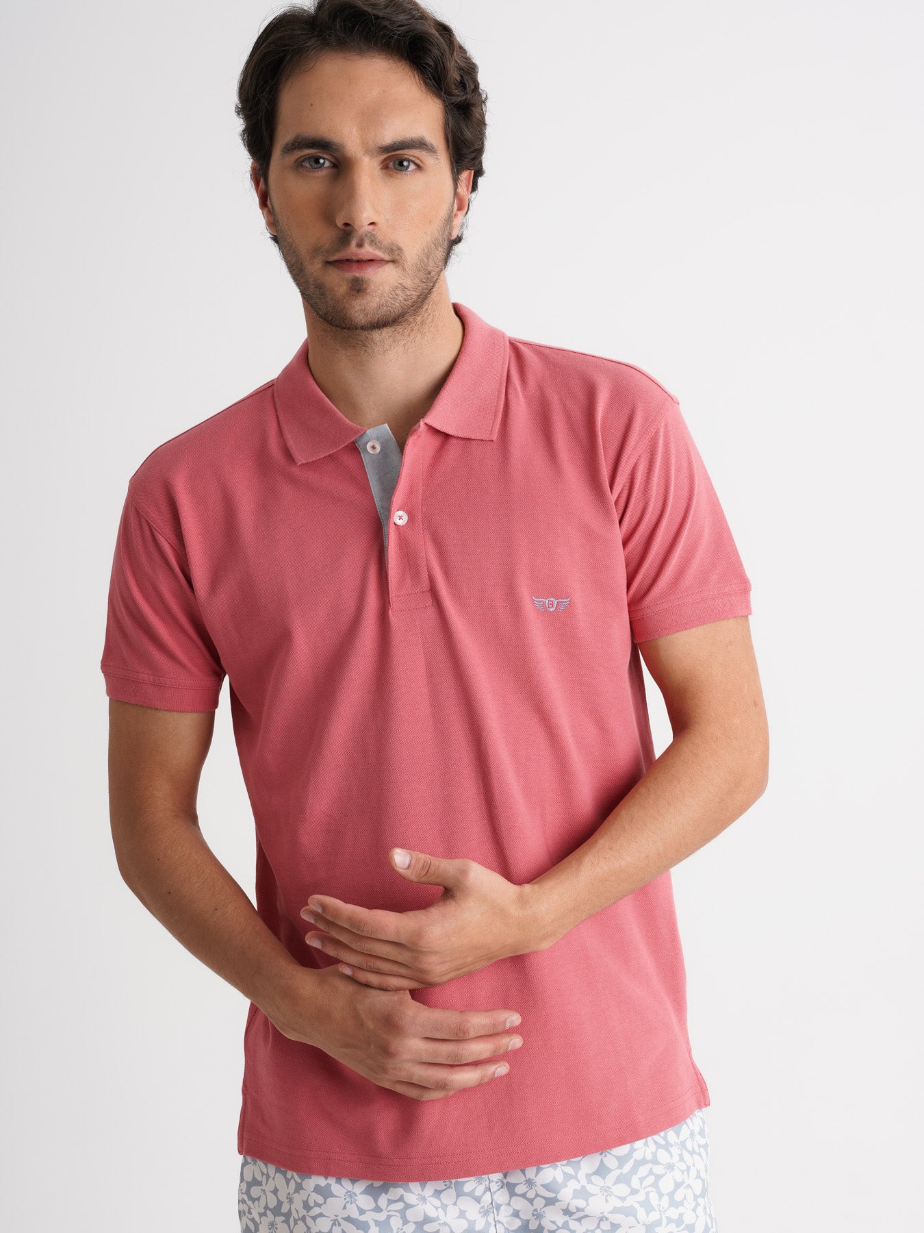 Polo Regular Fit Piquet Rosa Mr. Blue