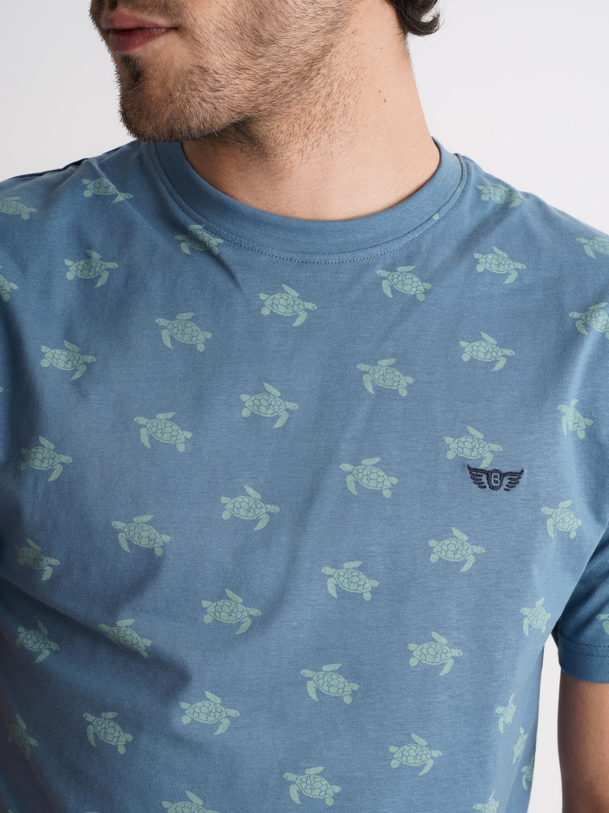 Mr. Blue Camiseta 100% Algodón Azul