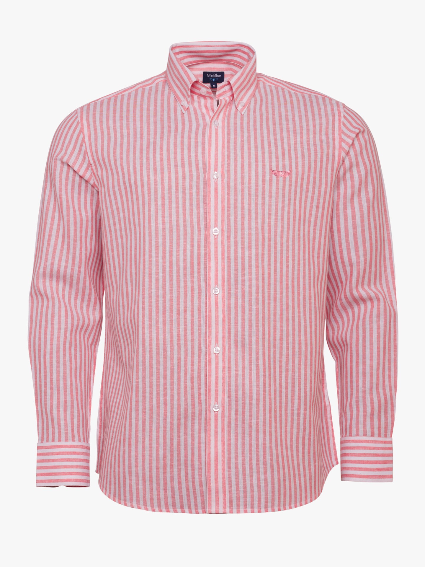 Camisa Regular Fit Linho Rosa Mr. Blue