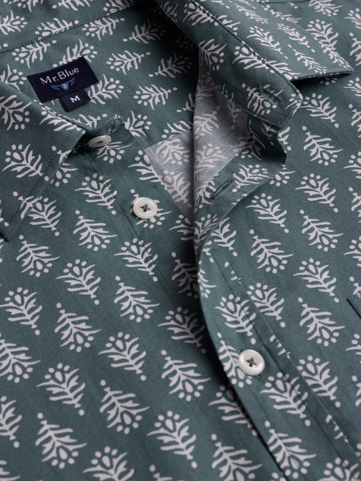 Camisa Regular Fit Popeline Verde Mr. Blue