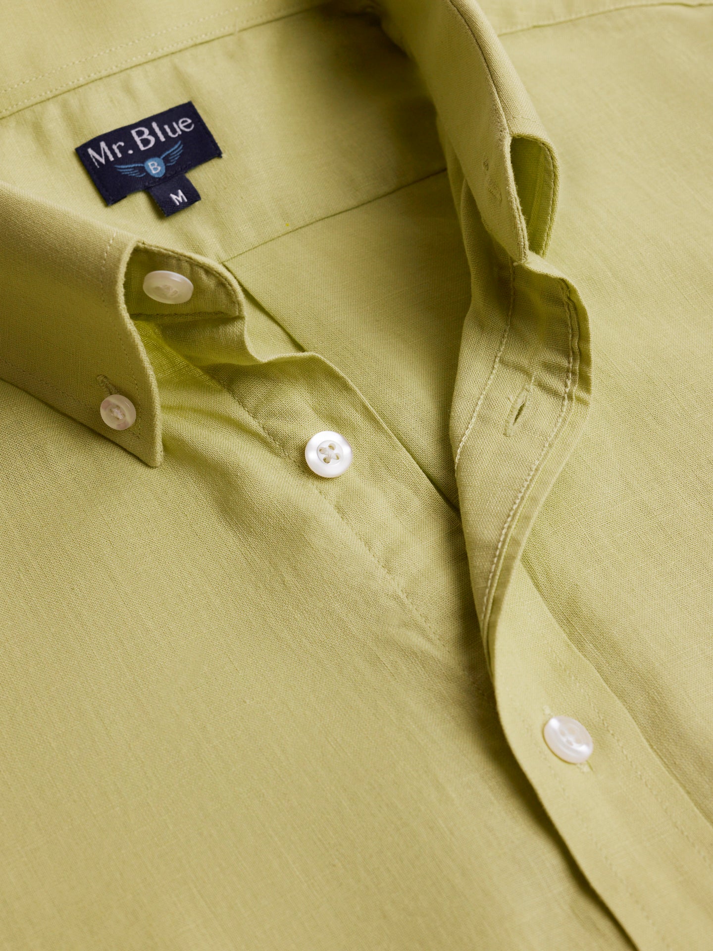 Camisa Regular Fit Linho Verde Mr. Blue
