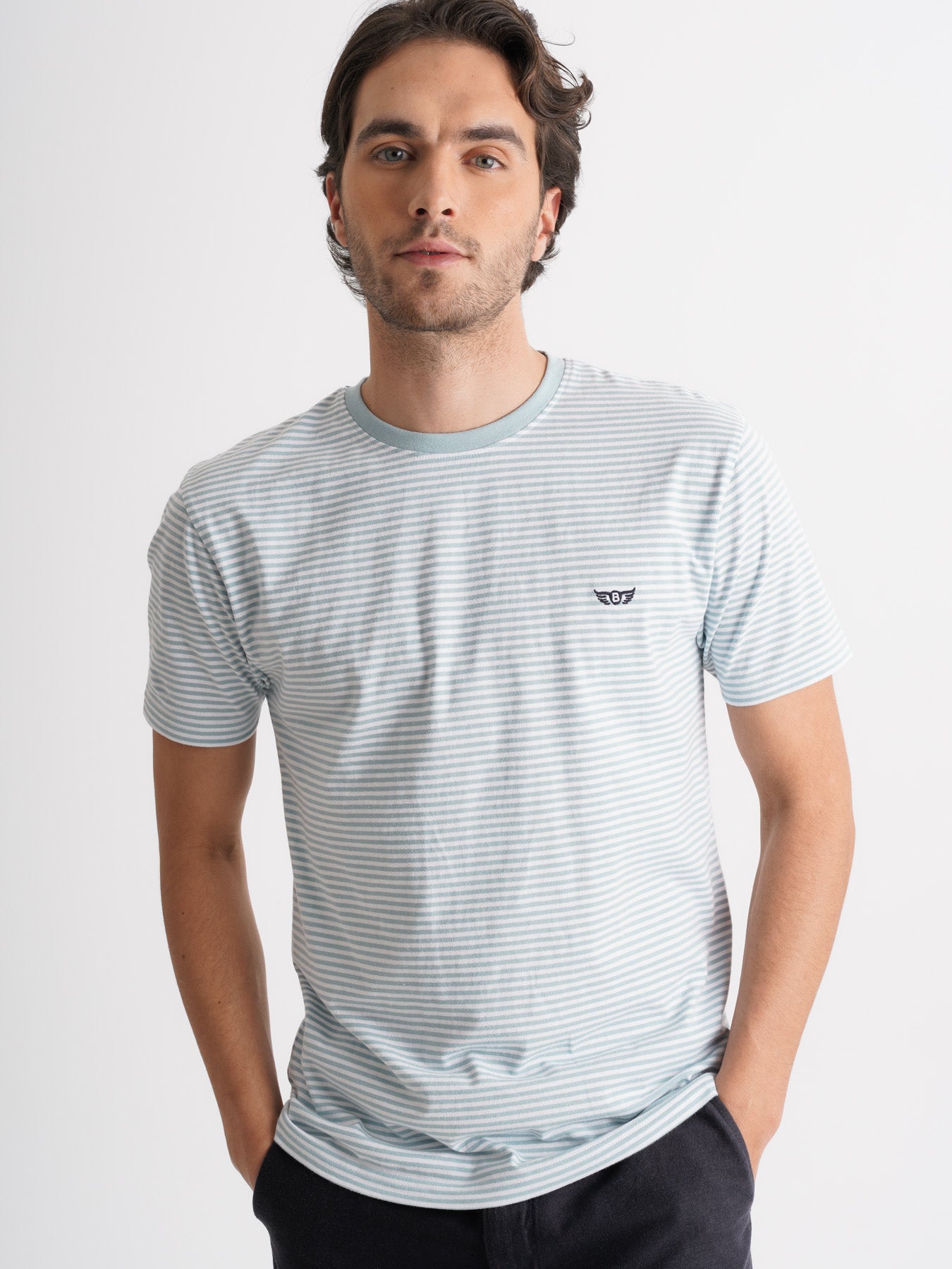 T-Shirt 100% Algodão Azul Mr. Blue