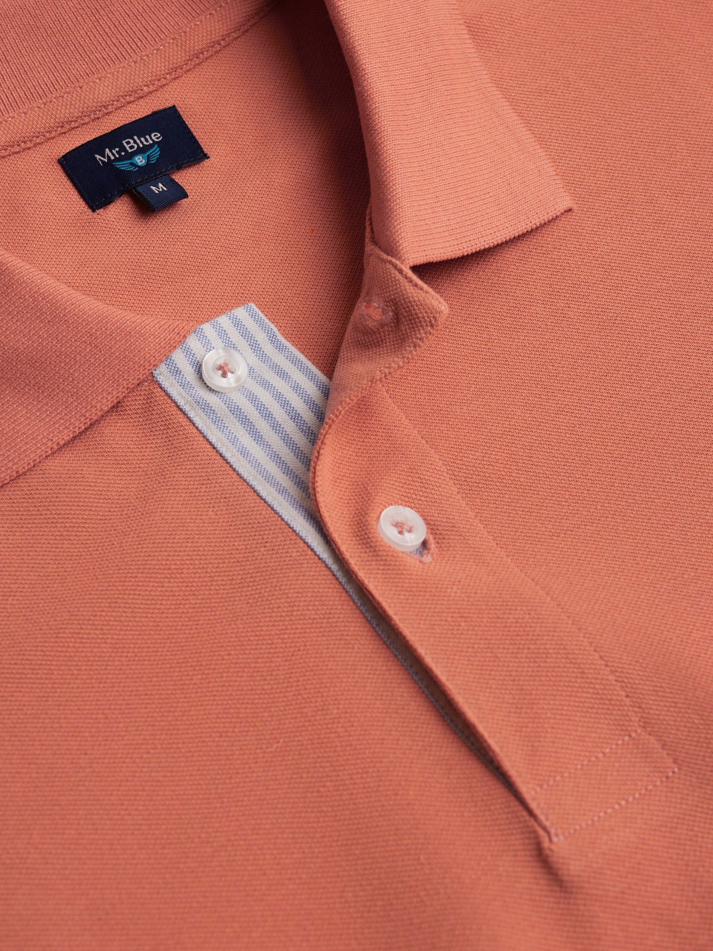 Polo Regular Fit Piquet Laranja Mr. Blue