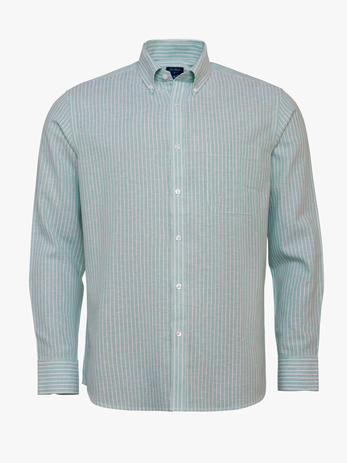 Camisa Regular Fit Linho Verde Mr. Blue