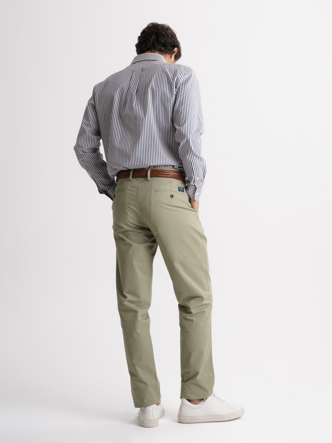 Calças Chinos Regular Fit Twill Verdes Mr. Blue