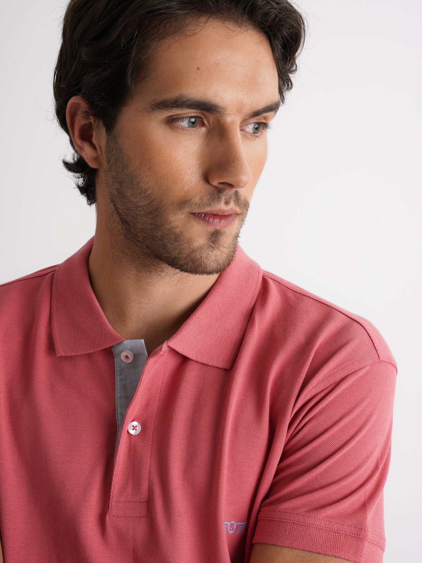Polo Regular Fit Piquet Rosa Mr. Blue