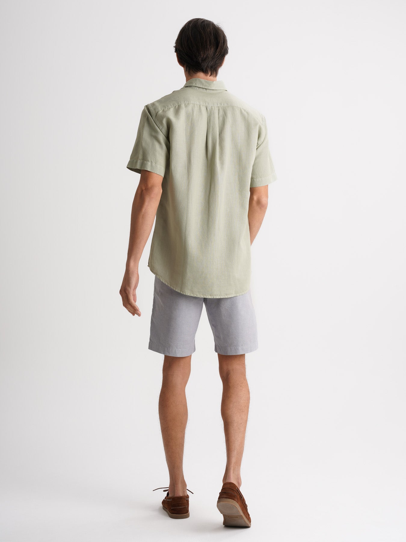 Camisa Regular Fit Linho Verde Mr. Blue