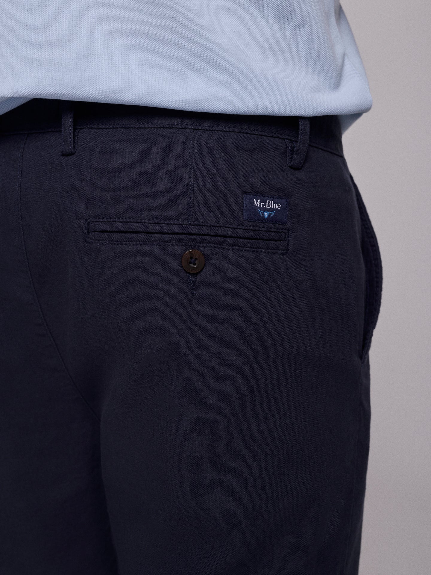 BERMUDA LINHO AZUIS REGULAR FIT MR. BLUE