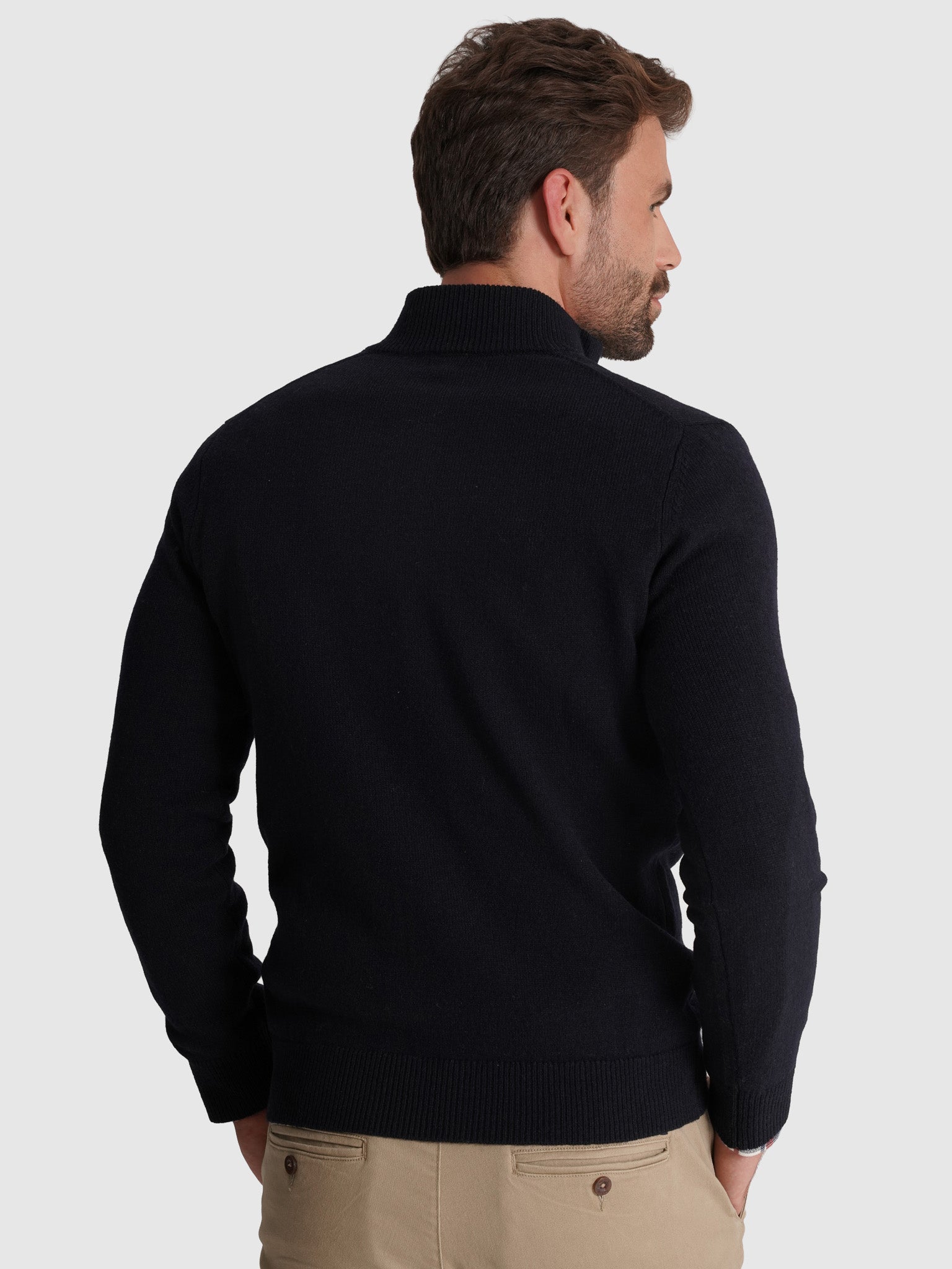 PULLOVER LÃ AZUL MANGA COMPRIDA REGULAR FIT MR. BLUE