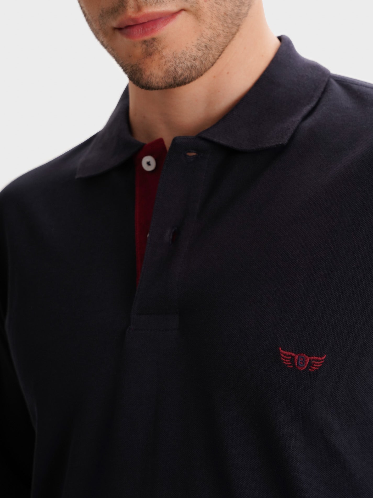 POLO AZUL MANGA COMPRIDA REGULAR FIT MR. BLUE