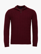 PULLOVER LÃ BORDEAUX COM COTOVELEIRA REGULAR FIT MR. BLUE