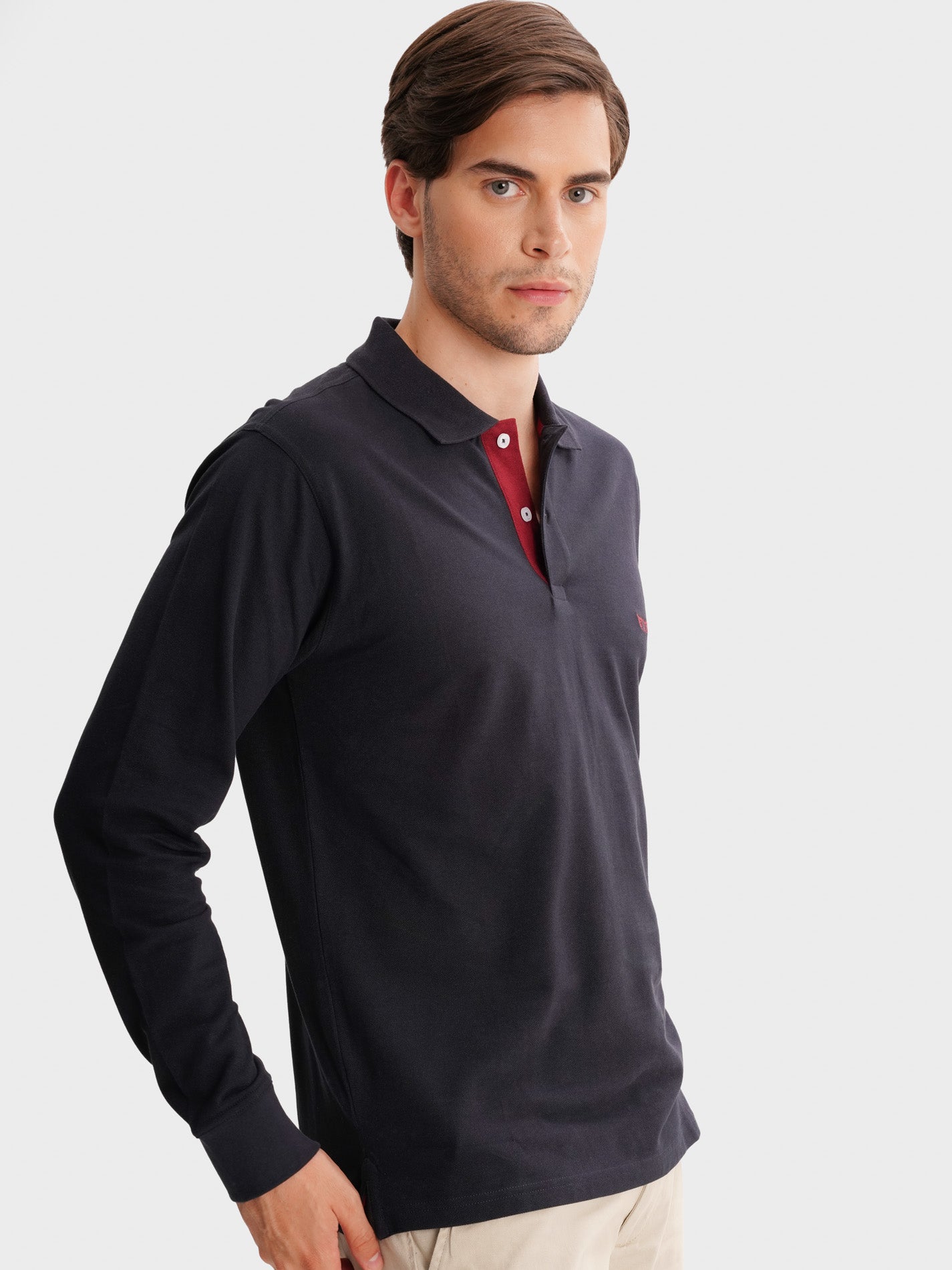 POLO AZUL MANGA COMPRIDA REGULAR FIT MR. BLUE