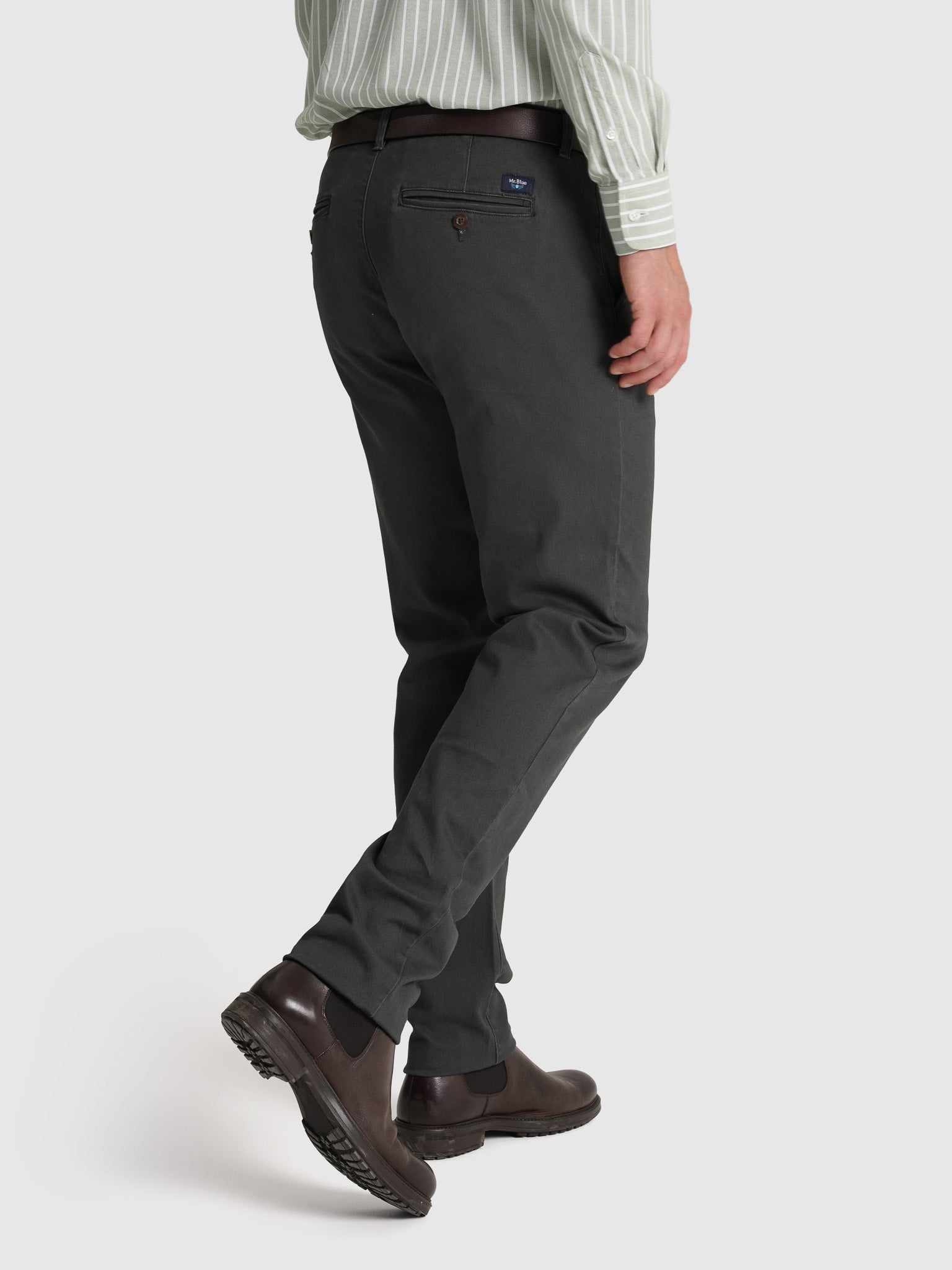 CALÇAS ALGODÃO CINZENTAS SLIM FIT MR. BLUE