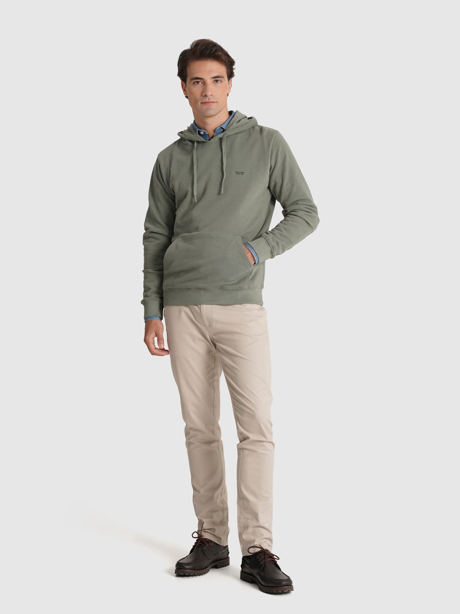 HOODIE VERDE MANGA COMPRIDA REGULAR FIT MR. BLUE