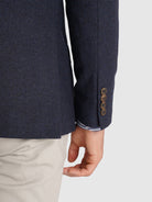 BLAZER LÃ AZUL MANGA COMPRIDA REGULAR FIT MR. BLUE