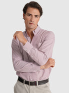 CAMISA ALGODÃO VERMELHA MANGA COMPRIDA REGULAR FIT MR. BLUE