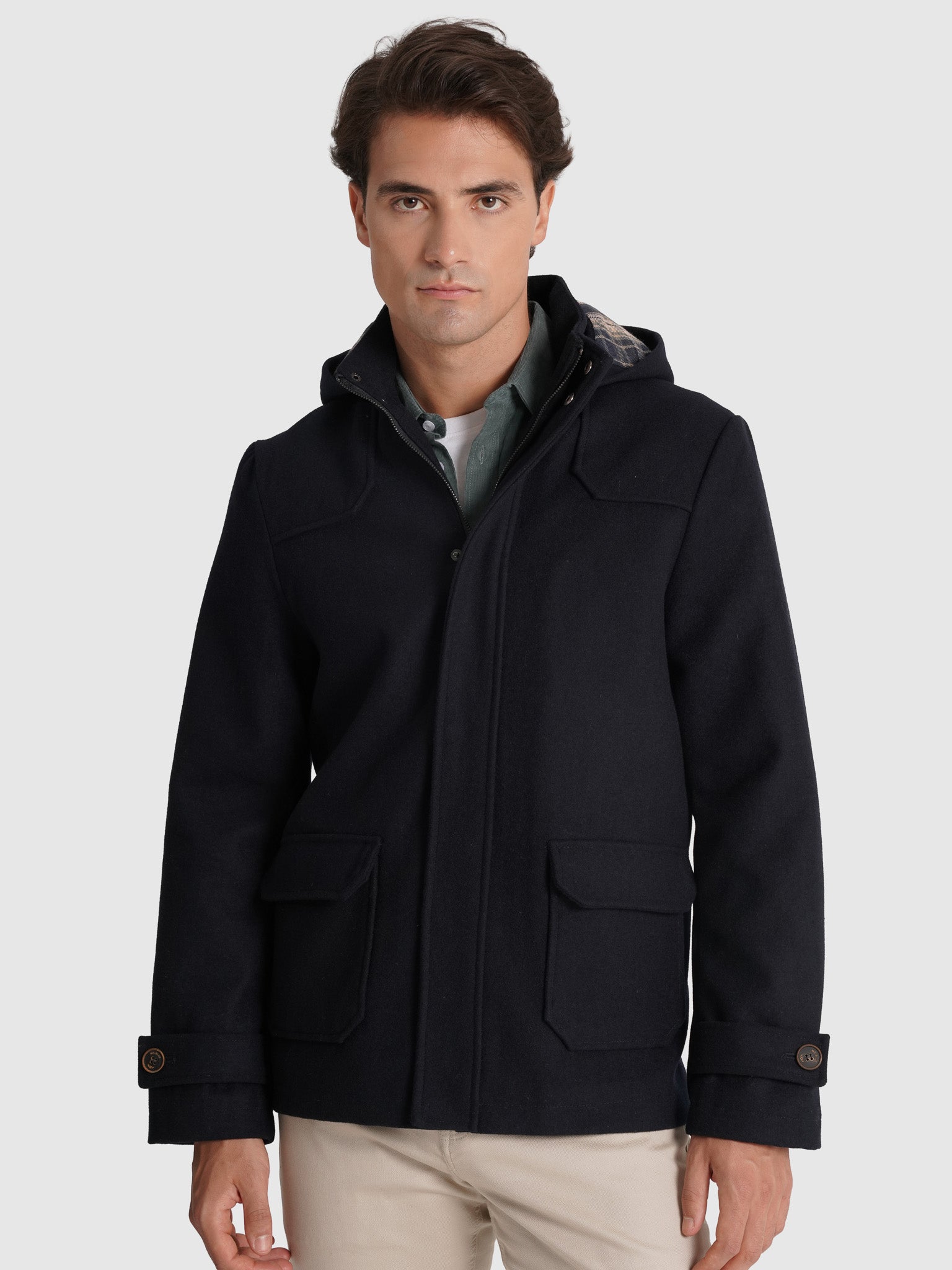 SOBRETUDO AZUL MANGA COMPRIDA REGULAR FIT MR. BLUE