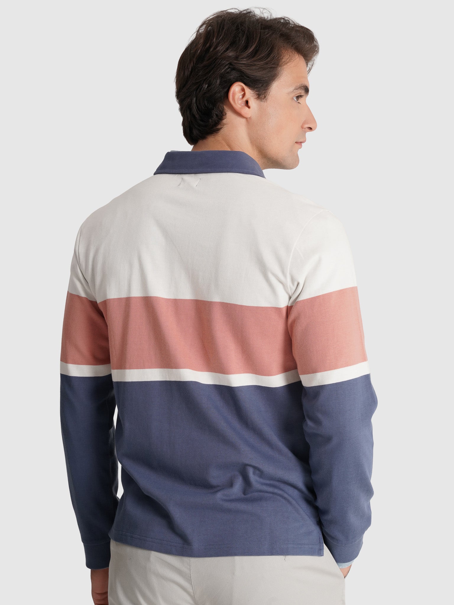 RUGBIE ALGODÃO AZUL MANGA COMPRIDA REGULAR FIT MR. BLUE