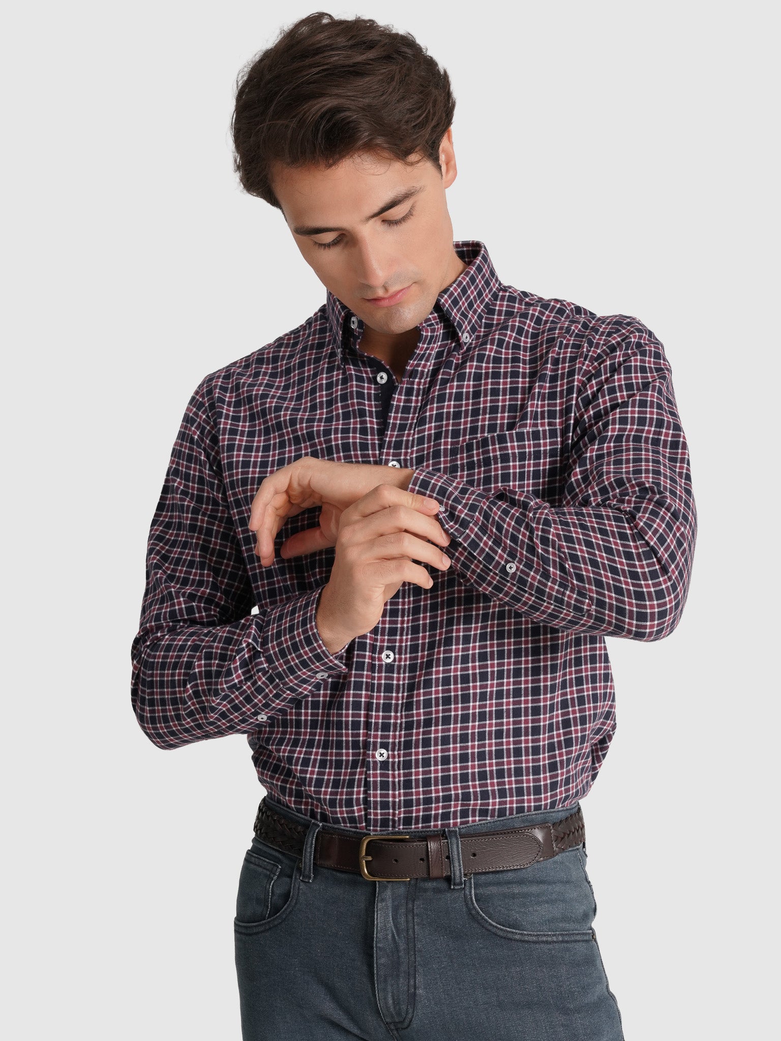 CAMISA ALGODÃO AZUL MANGA COMPRIDA REGULAR FIT MR. BLUE