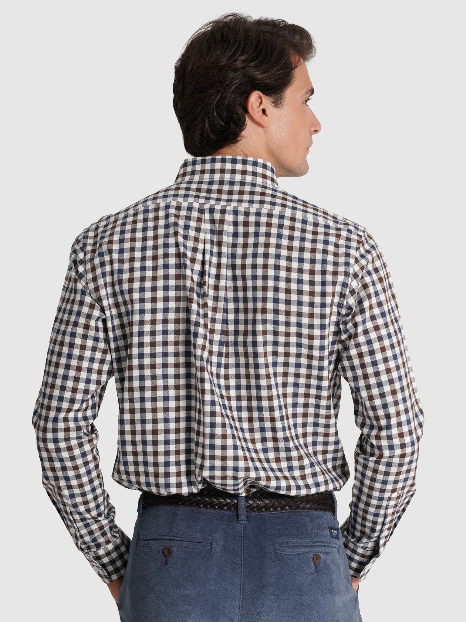 CAMISA ALGODÃO CASTANHA MANGA COMPRIDA REGULAR FIT MR. BLUE