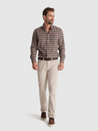 CAMISA ALGODÃO CASTANHA MANGA COMPRIDA REGULAR FIT MR. BLUE