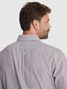 CAMISA ALGODÃO BORDEAUX MANGA COMPRIDA REGULAR FIT MR. BLUE